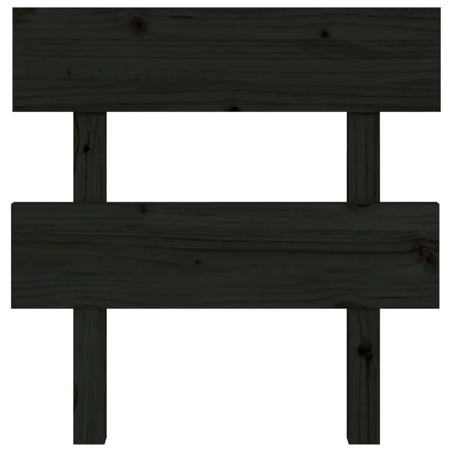 Tête de lit Noir 103,5x3x81 cm Bois massif de pin - 3