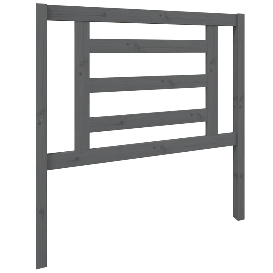 Tête de lit Gris 96x4x100 cm Bois massif de pin - 2