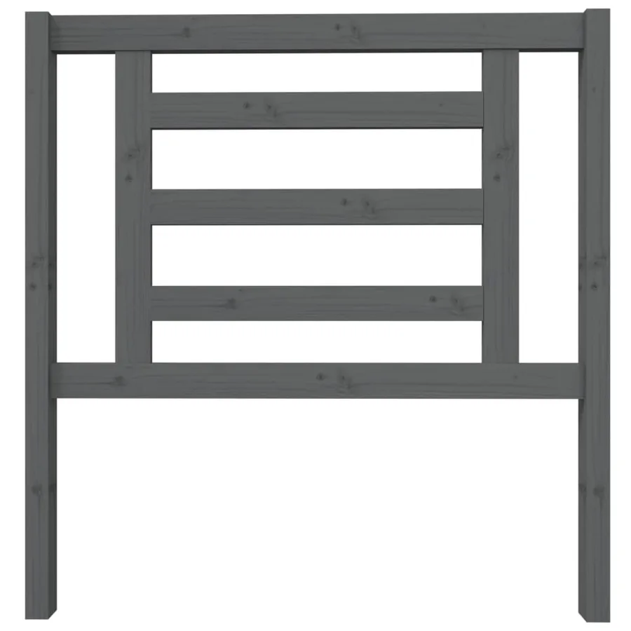 Tête de lit Gris 96x4x100 cm Bois massif de pin - 3