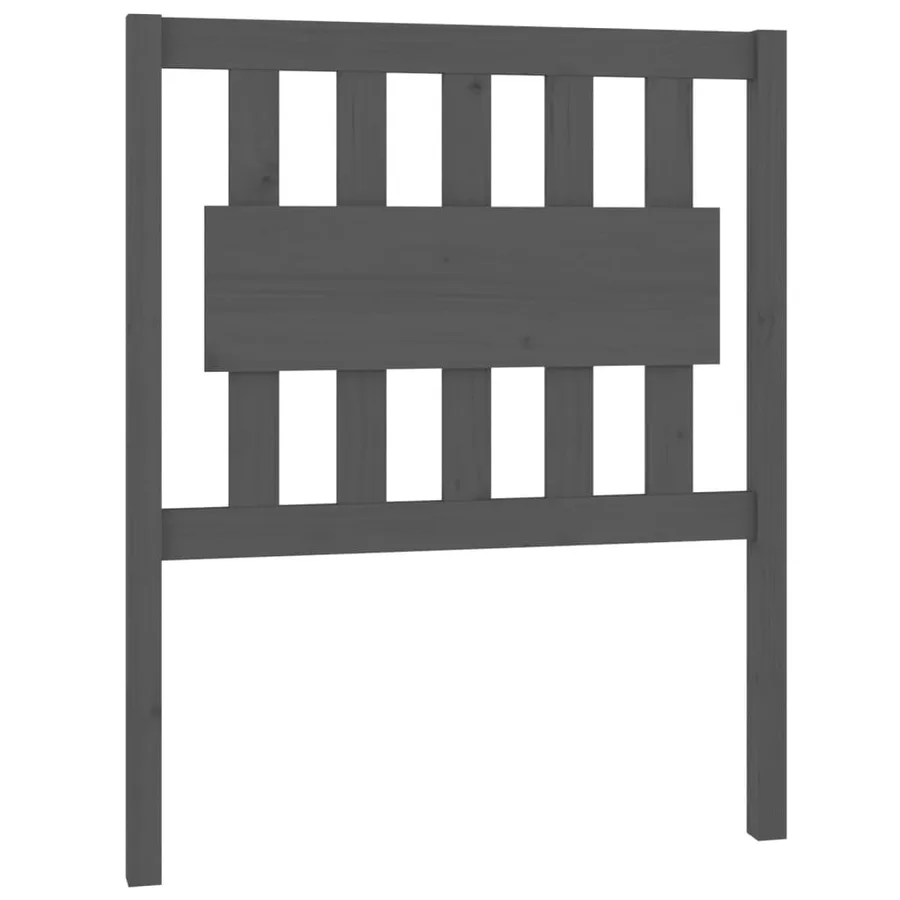Tête de lit Gris 80,5x4x100 cm Bois massif de pin - 2