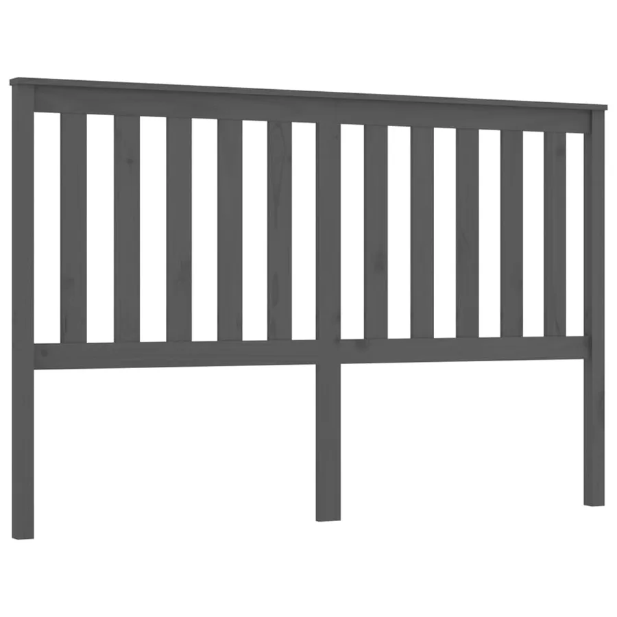 Tête de lit Gris 166x6x101 cm Bois massif de pin - 2