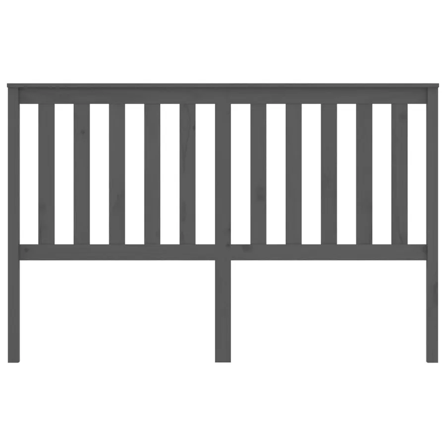 Tête de lit Gris 166x6x101 cm Bois massif de pin - 3