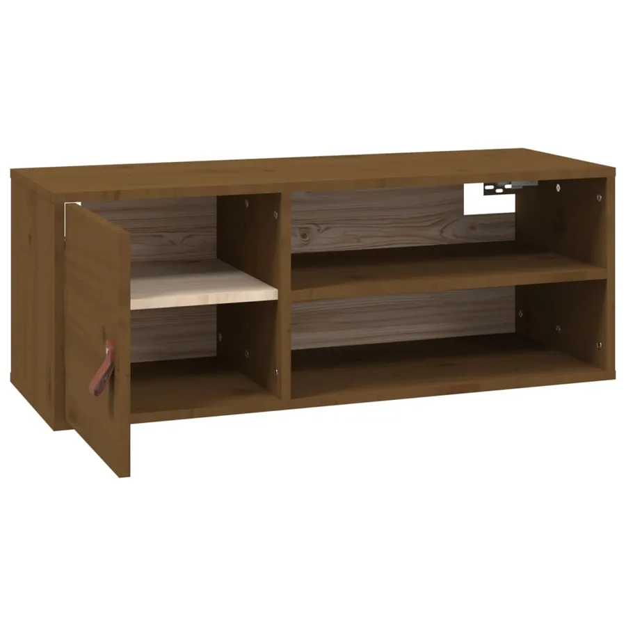 Armoires murales 2 pcs Marron miel 80x30x30 cm Bois Pin massif - 8