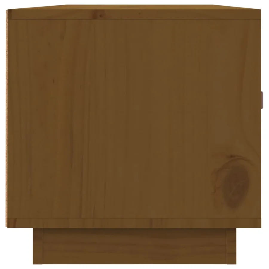 Meuble TV Marron miel 80x34x35 cm Bois de pin massif - 8