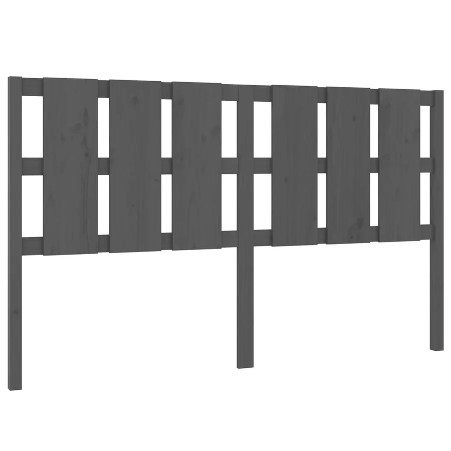 Tête de lit Gris 165,5x4x100 cm Bois massif de pin - 2