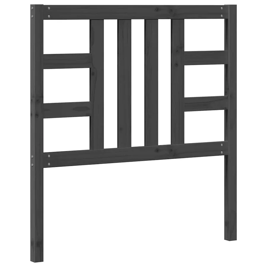 Tête de lit Gris 96x4x100 cm Bois massif de pin - 6