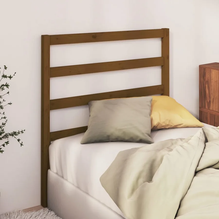 Tête de lit Marron miel 96x4x100 cm Bois massif de pin - 3