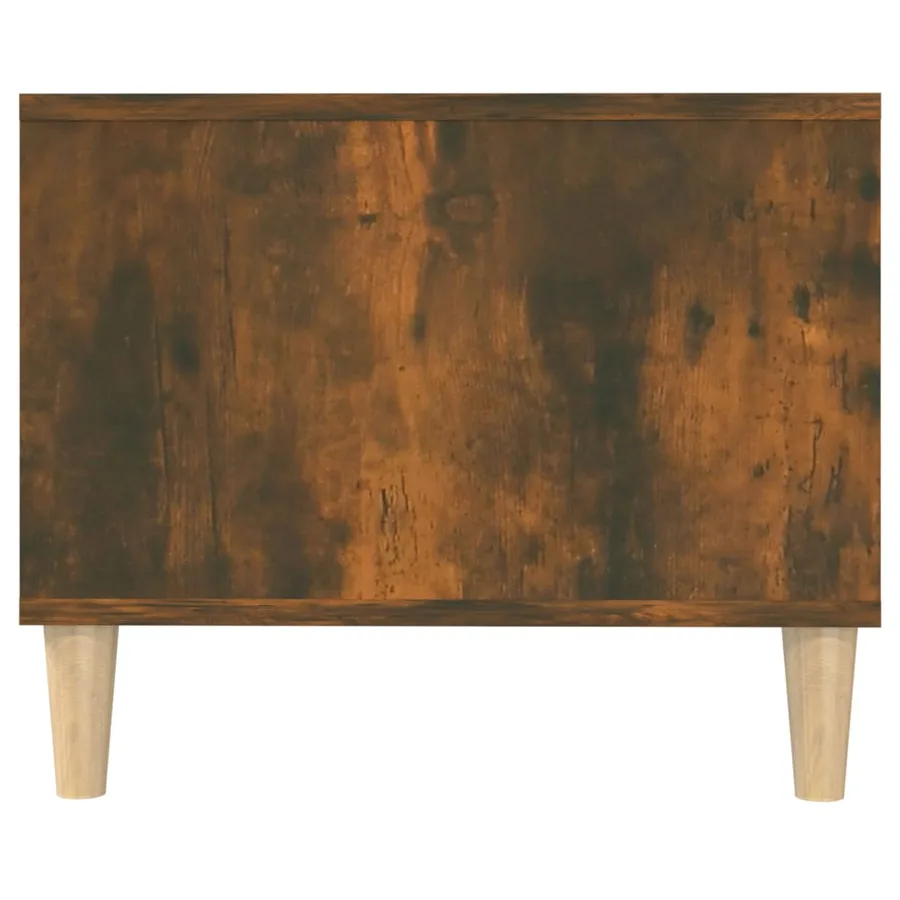 Table basse chêne fumé 102x50x40 cm bois d'ingénierie - 5