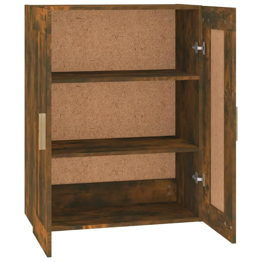 Armoire murale chêne fumé 69,5x32,5x90 cm bois d'ingénierie - 6