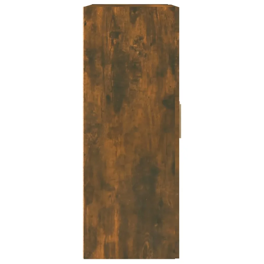Armoire murale chêne fumé 69,5x32,5x90 cm bois d'ingénierie - 7