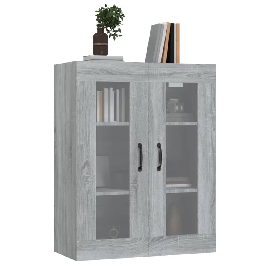 Armoire murale suspendue Sonoma gris 69,5x34x90 cm - 6