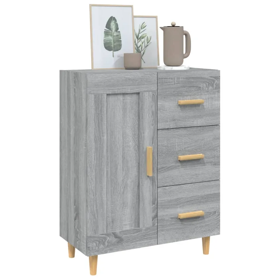 Buffet Sonoma gris 69,5x34x90 cm Bois d'ingénierie - 4