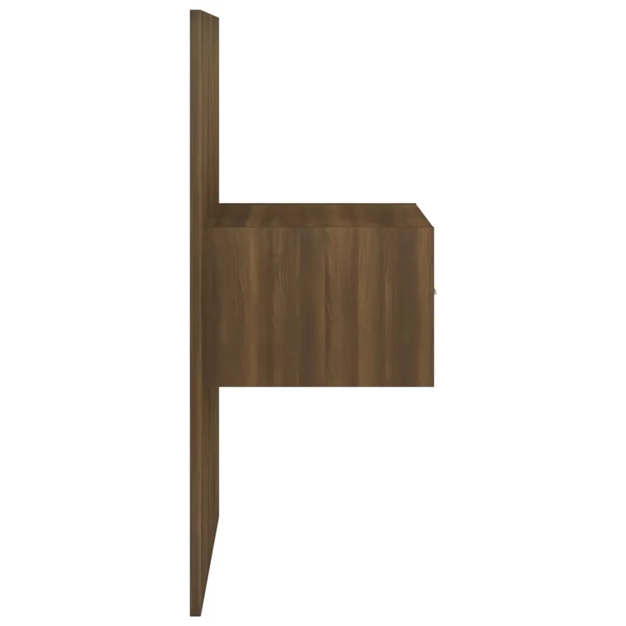 Table de chevet murale Chêne marron - 5