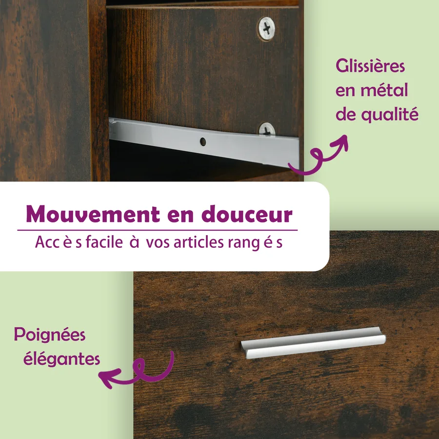 Table basse chêne fumé 55x55x40 cm bois d'ingénierie - 9