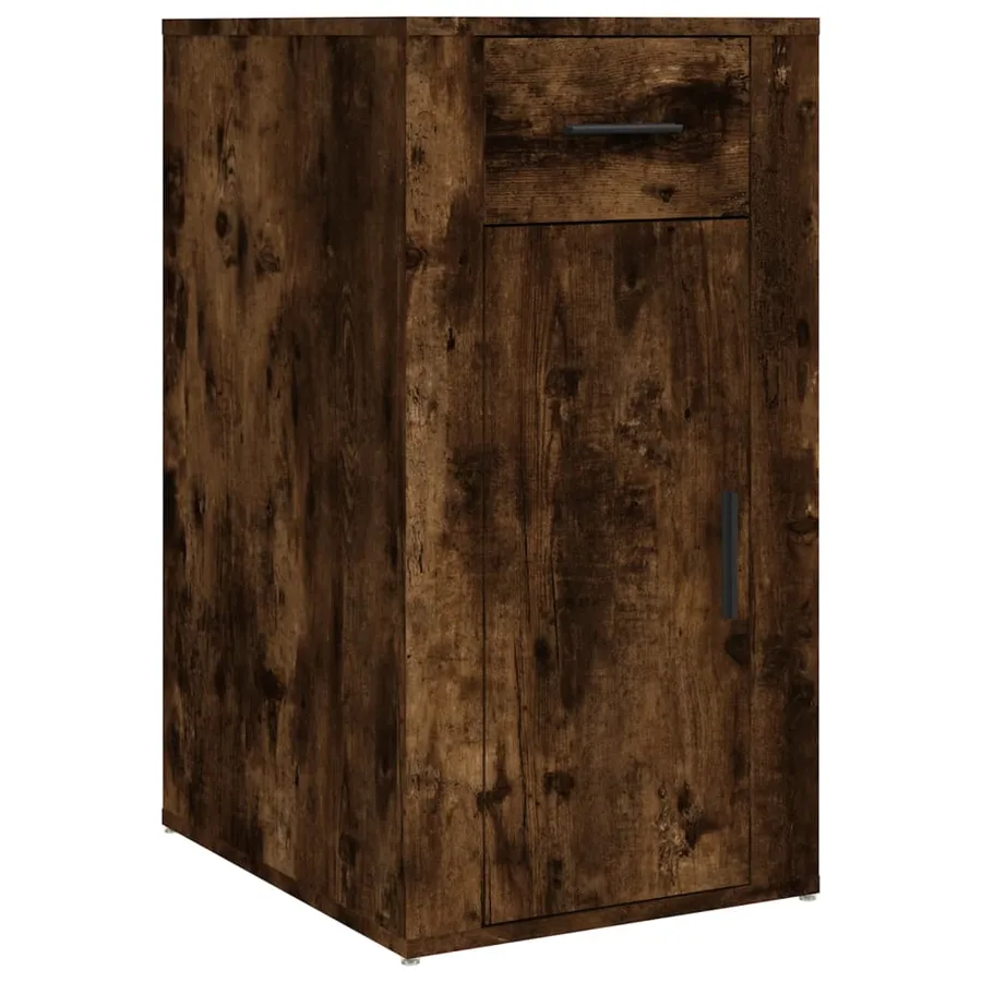 Armoire de bureau Chêne fumé 40x49x75 cm Bois d'ingénierie - 2