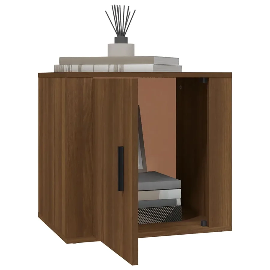 Tables de chevet 2 pcs Chêne marron 50x39x47 cm - 4