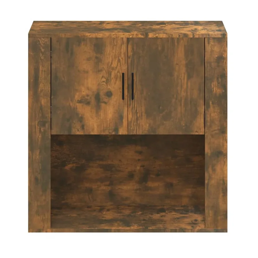 Armoire murale Chêne fumé 80x33x80 cm Bois d'ingénierie - 3