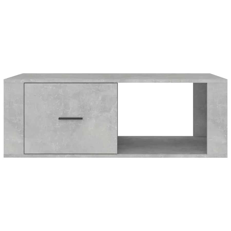Table basse Gris béton 100x50,5x35 cm Bois d'ingénierie - 6