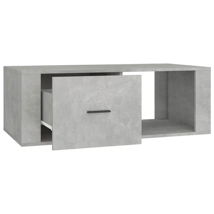 Table basse Gris béton 100x50,5x35 cm Bois d'ingénierie - 7