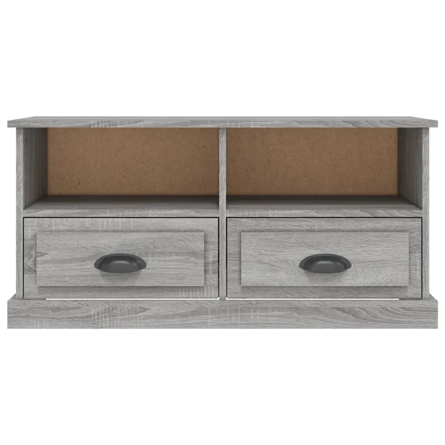 Meuble TV sonoma gris 93x35,5x45 cm bois d'ingénierie - 6