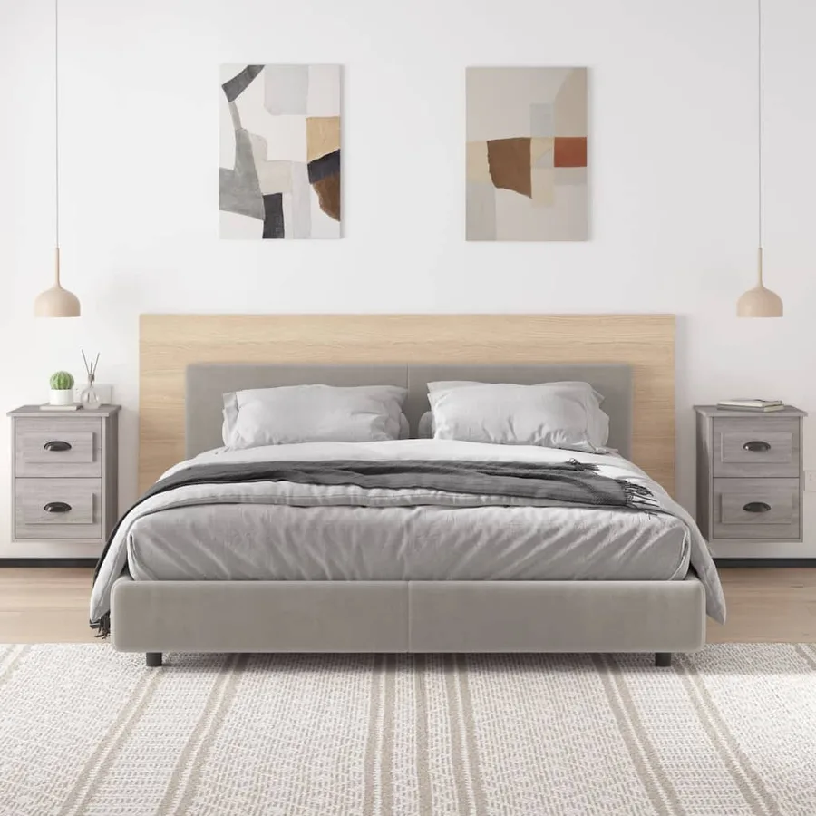 Tables de chevet murales 2 pcs sonoma gris 41,5x36x53 cm - 3
