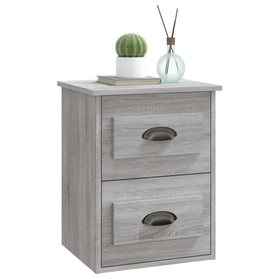 Tables de chevet murales 2 pcs sonoma gris 41,5x36x53 cm - 5