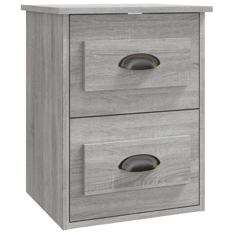 Tables de chevet murales 2 pcs sonoma gris 41,5x36x53 cm - 7