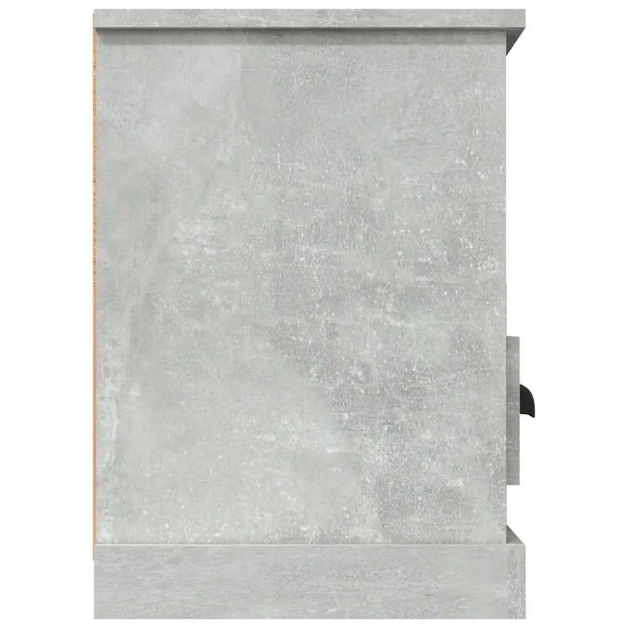 Meuble TV gris béton 100x35x50 cm bois d'ingénierie - 8