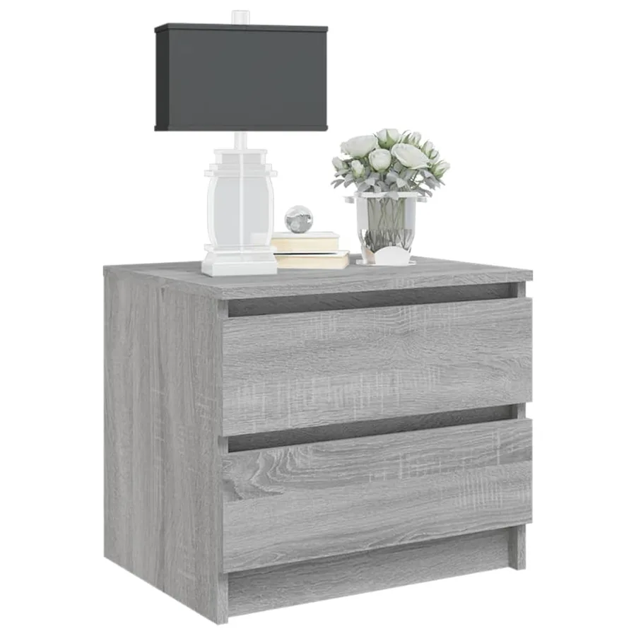 Tables de chevet 2 pcs Sonoma gris 50x39x43,5cm Bois ingénierie - 6
