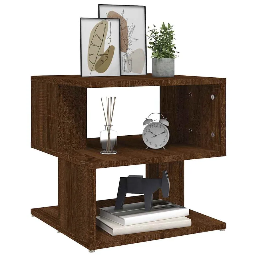 Table d'appoint Chêne marron 40x40x40 cm Bois d'ingénierie - 5