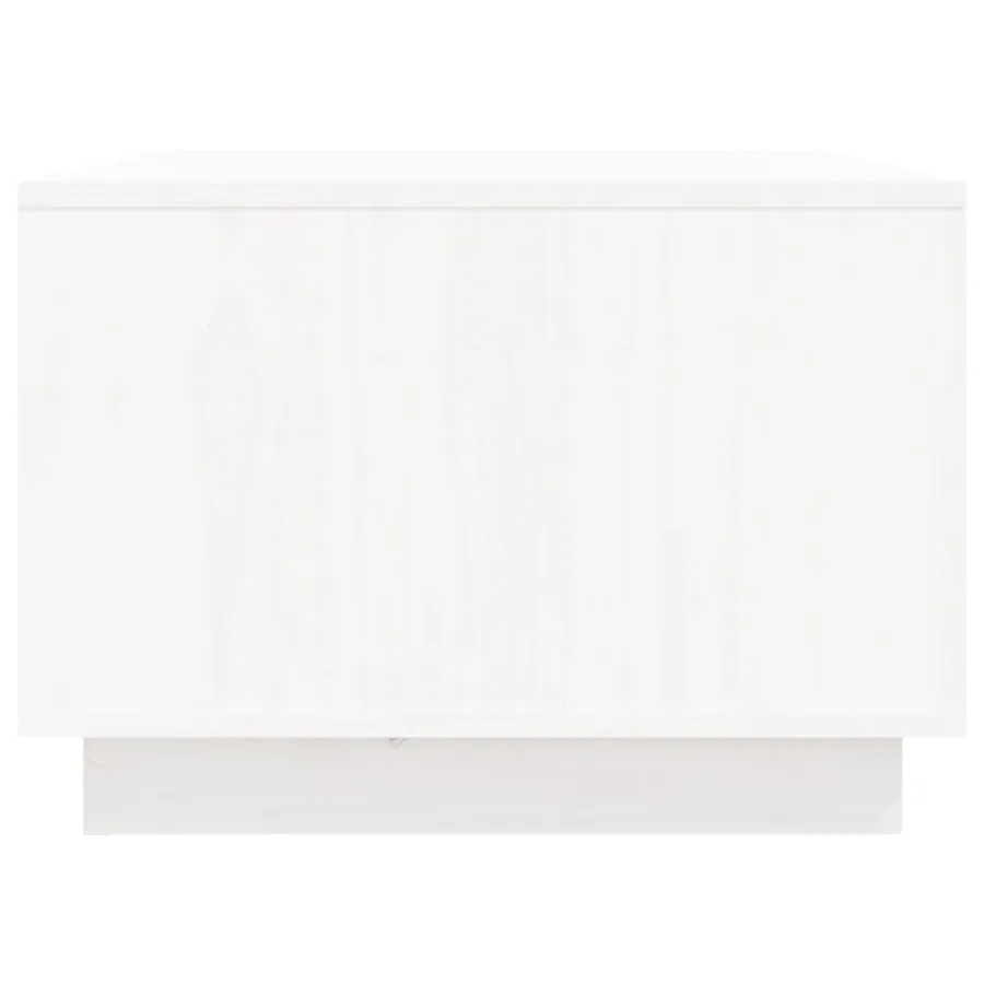 Table basse Blanc 80x50x35 cm Bois massif de pin - 7