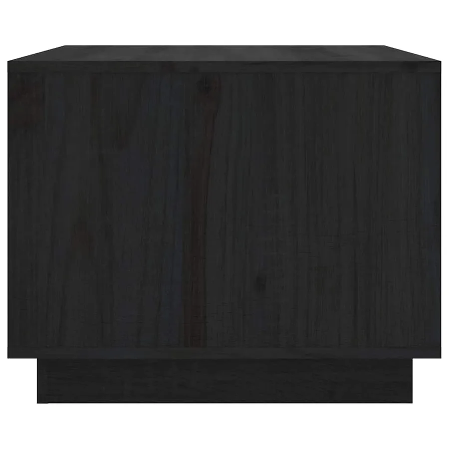 Table basse Noir 80x50x40 cm Bois massif de pin - 7