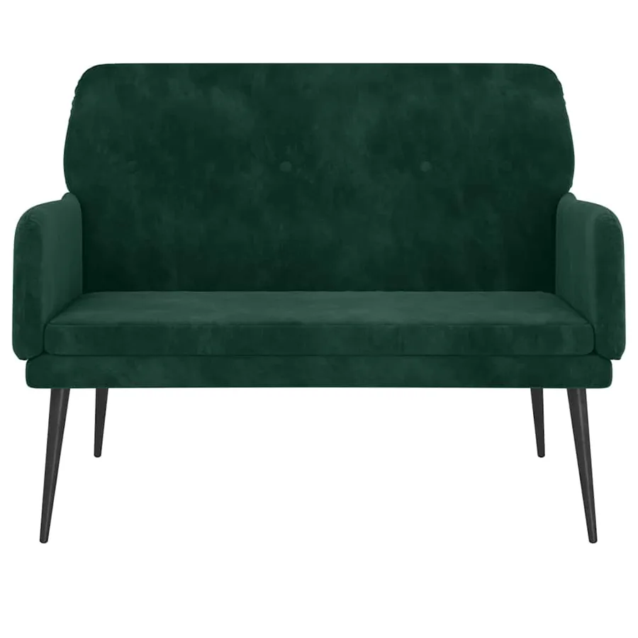 Banc Vert foncé 108x79x79 cm Velours - 3