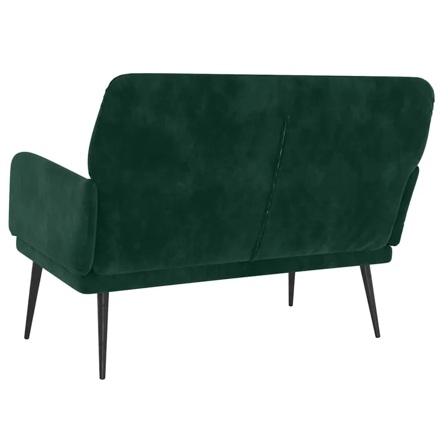 Banc Vert foncé 108x79x79 cm Velours - 5