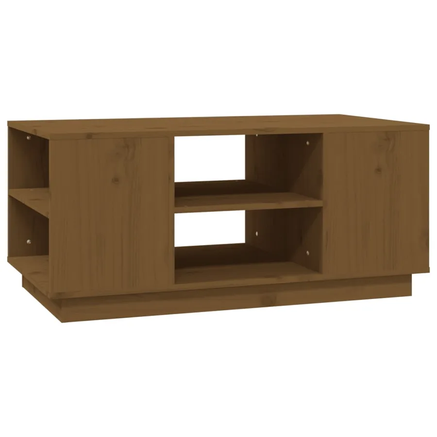 Table basse Marron miel 90x49x40,5 cm Bois massif de pin - 2