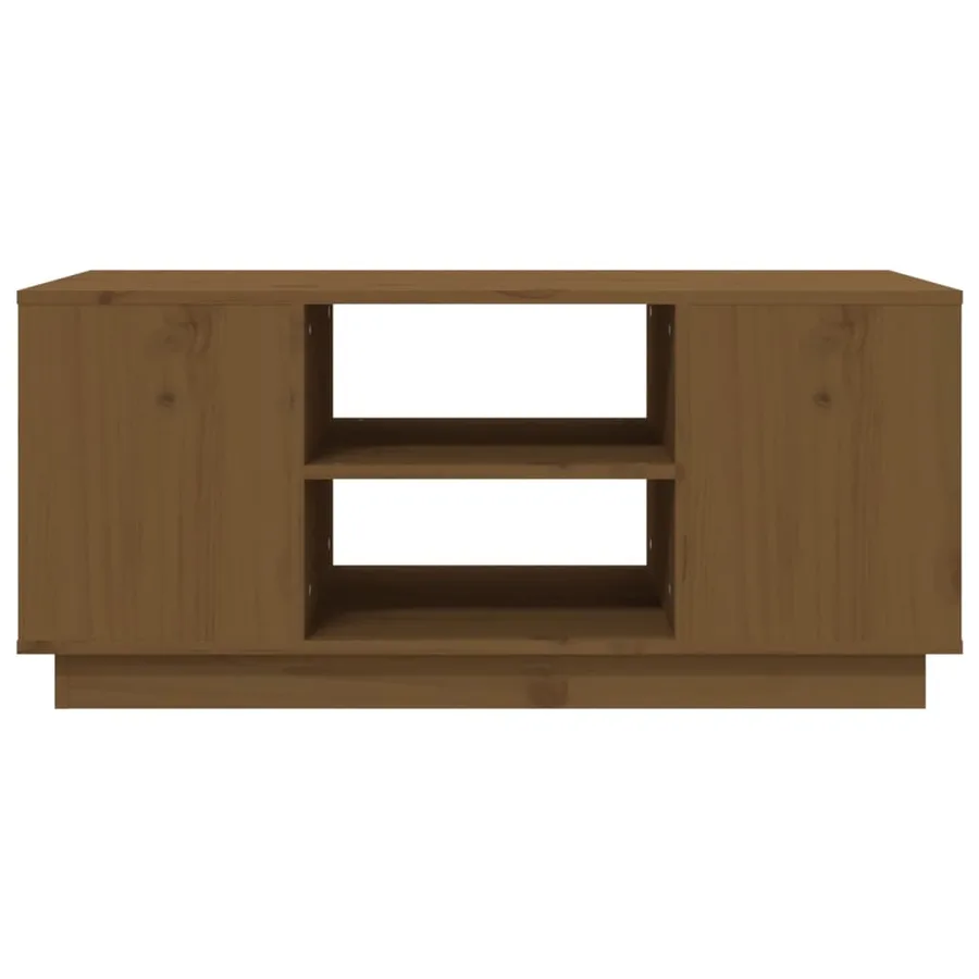 Table basse Marron miel 90x49x40,5 cm Bois massif de pin - 5