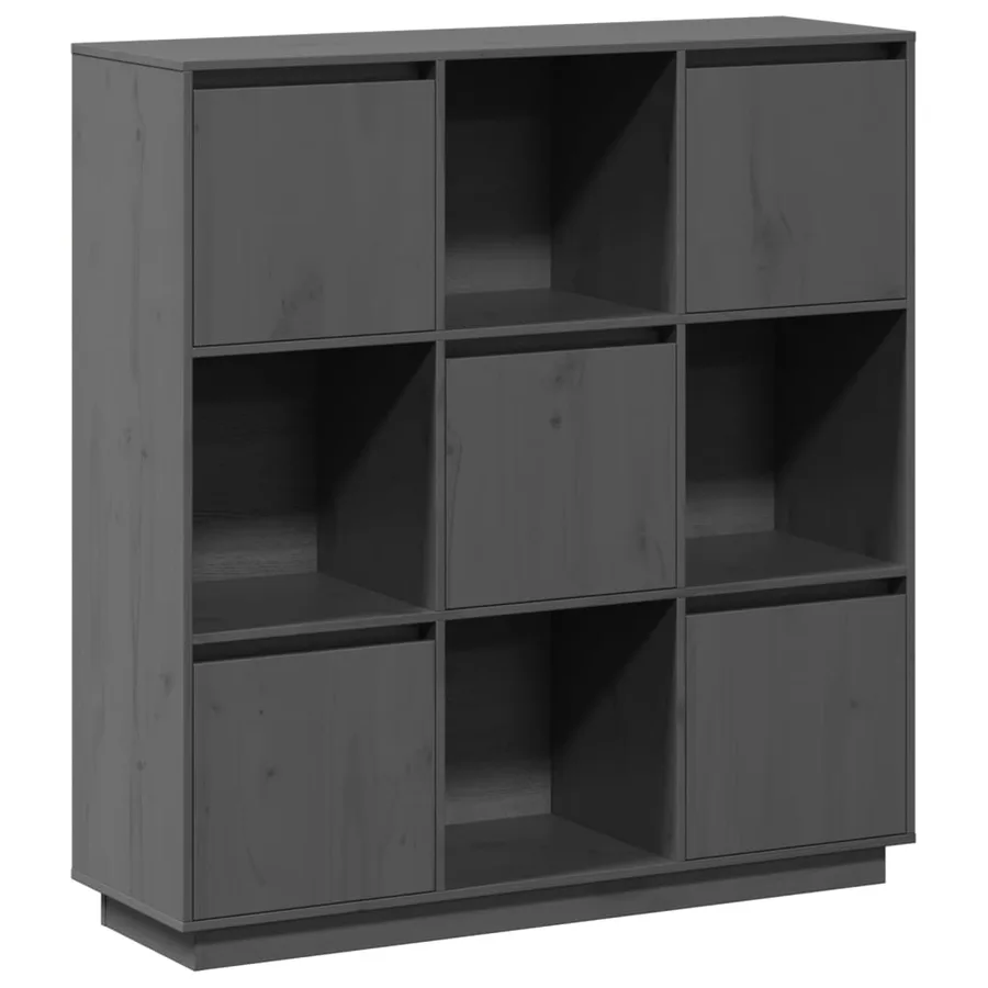 Buffet Gris 110,5x35x117 cm Bois massif de pin - 2