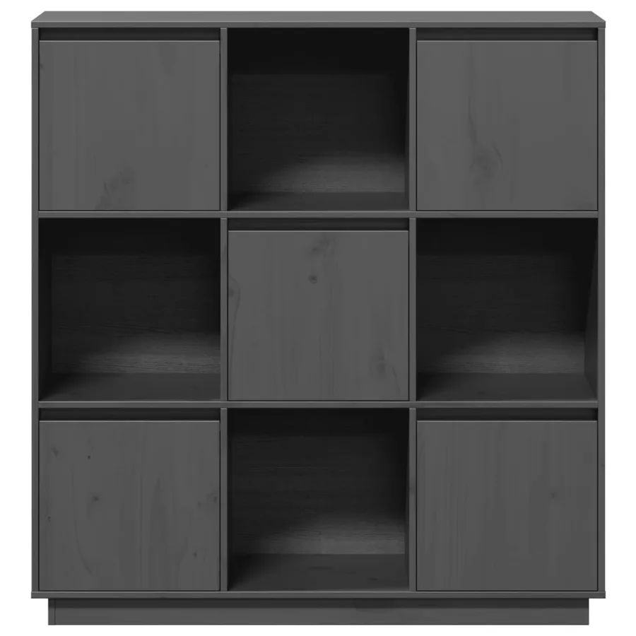 Buffet Gris 110,5x35x117 cm Bois massif de pin - 6