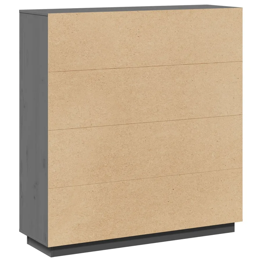 Buffet Gris 110,5x35x117 cm Bois massif de pin - 9