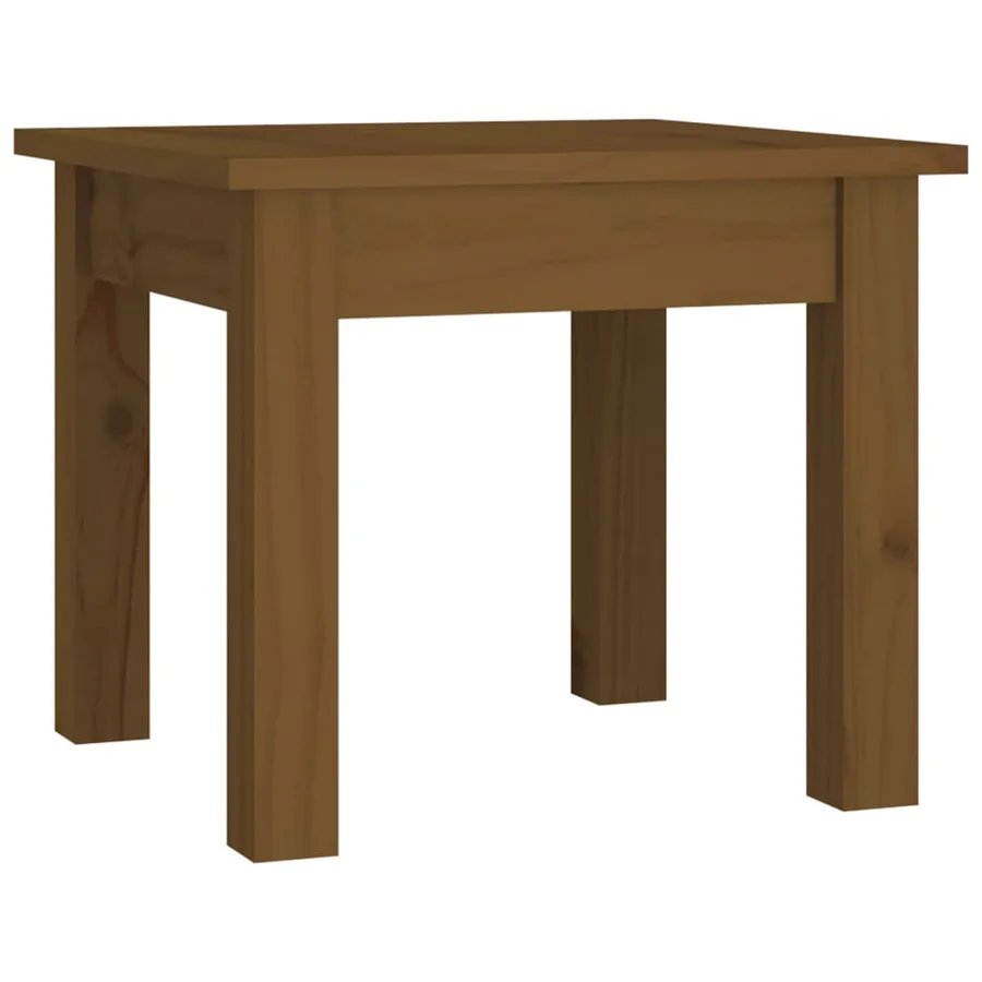 Table basse Marron miel 35x35x30 cm Bois massif de pin - 2