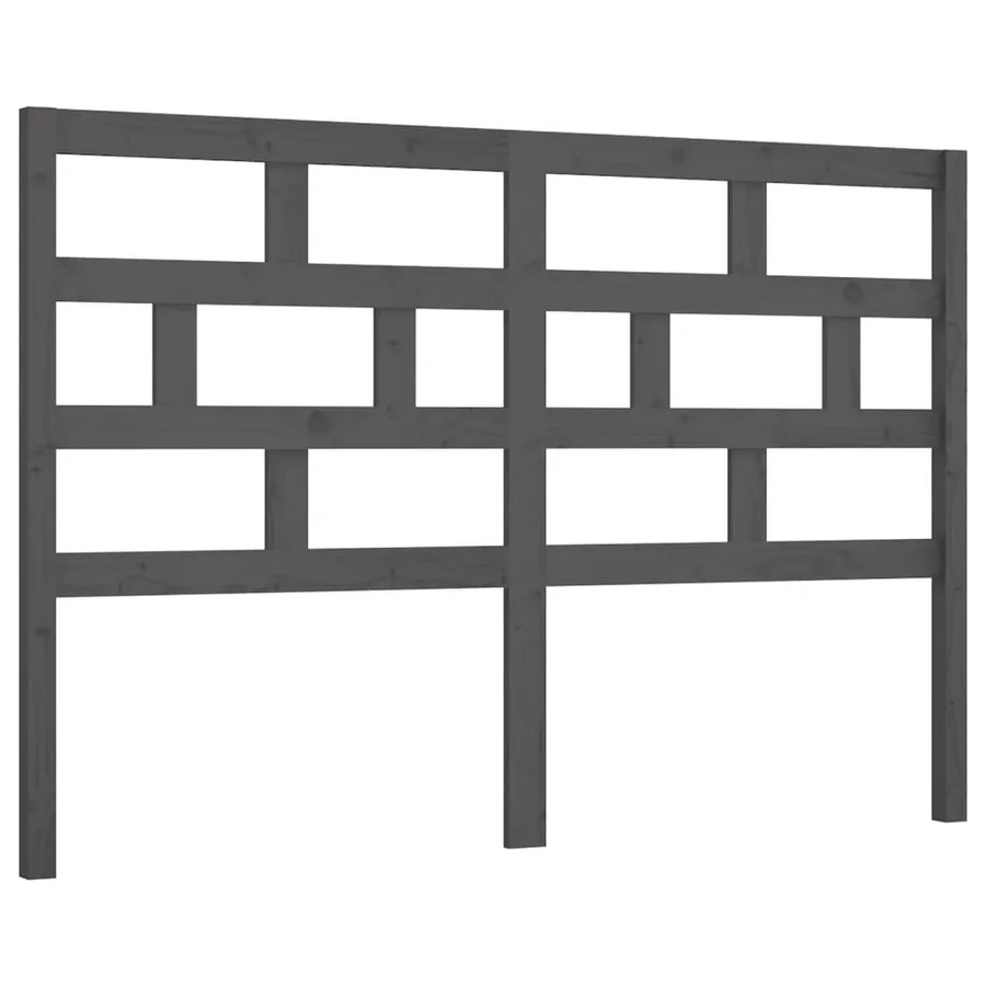 Tête de lit Gris 156x4x100 cm Bois massif de pin - 2