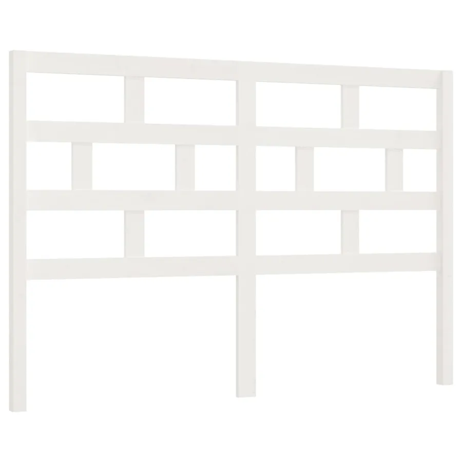 Tête de lit Blanc 126x4x100 cm Bois massif de pin - 2
