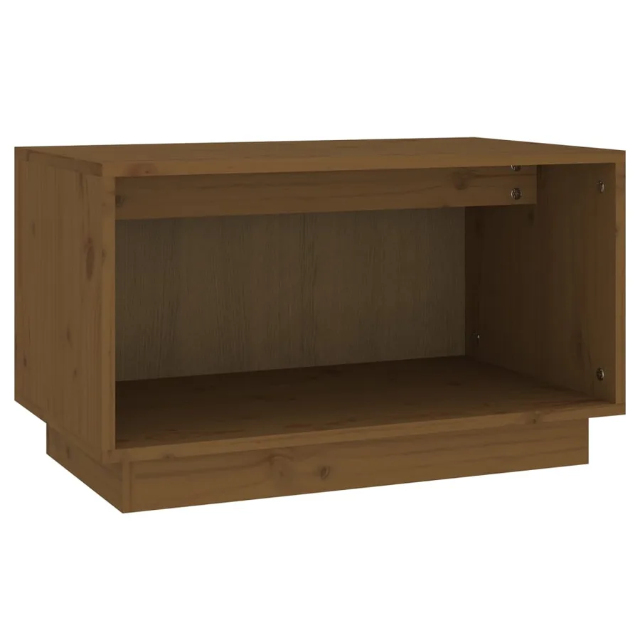 Meuble TV Marron miel 60x35x35 cm Bois de pin massif - 2