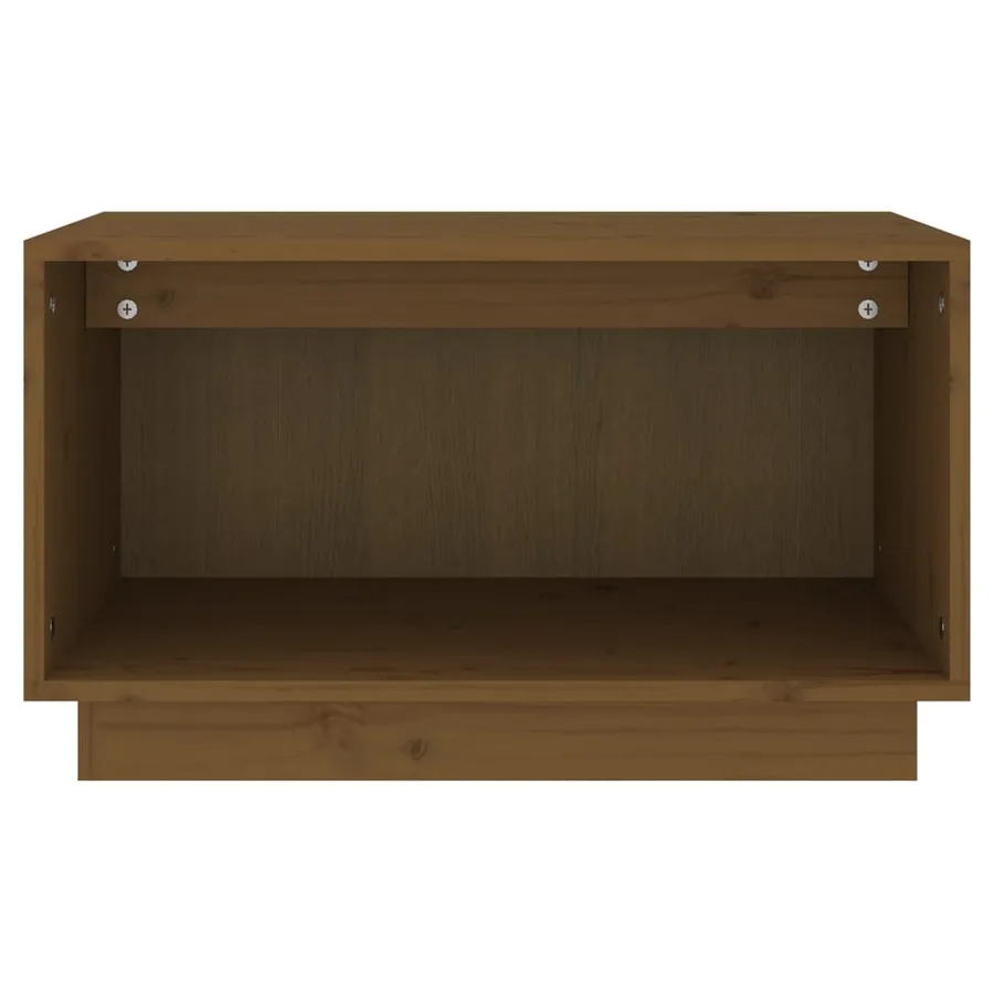 Meuble TV Marron miel 60x35x35 cm Bois de pin massif - 3