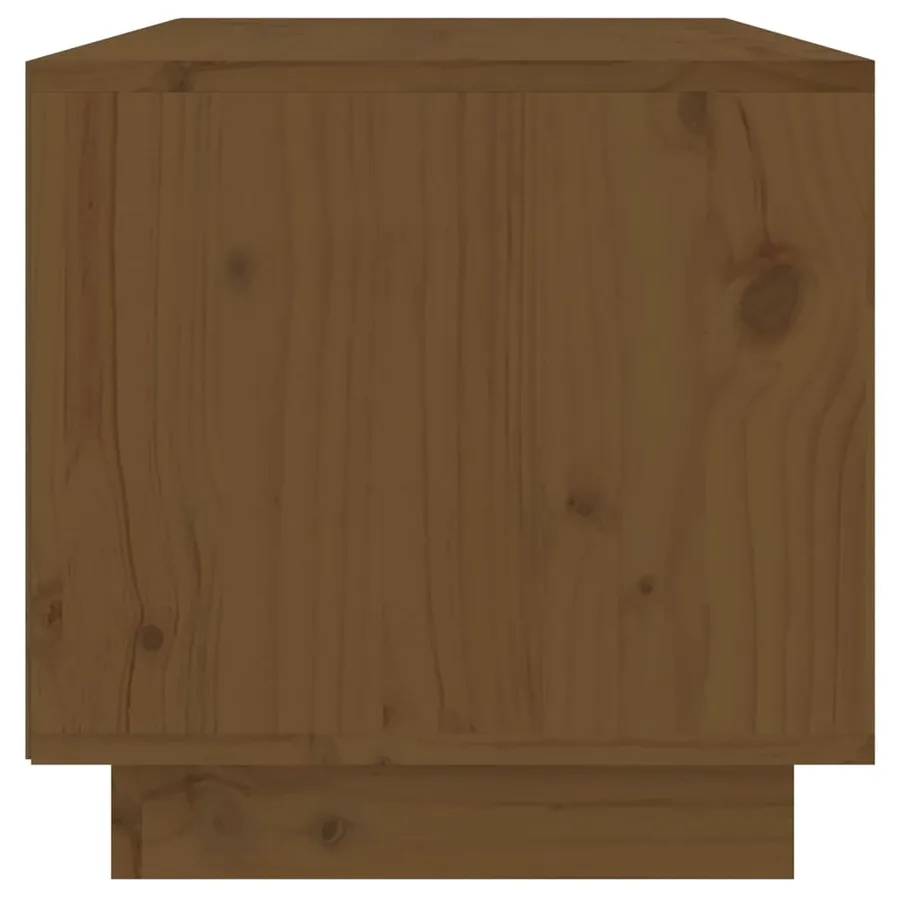 Meuble TV Marron miel 60x35x35 cm Bois de pin massif - 4