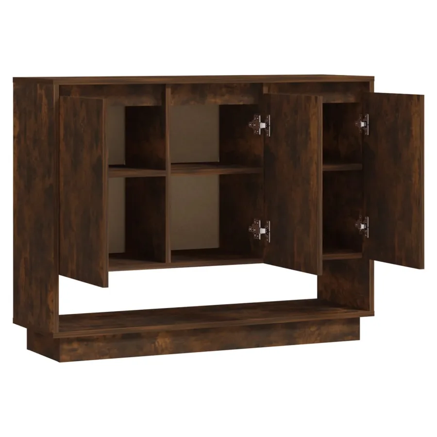 Buffet Chêne fumé 97x31x75 cm Bois d'ingénierie - 6