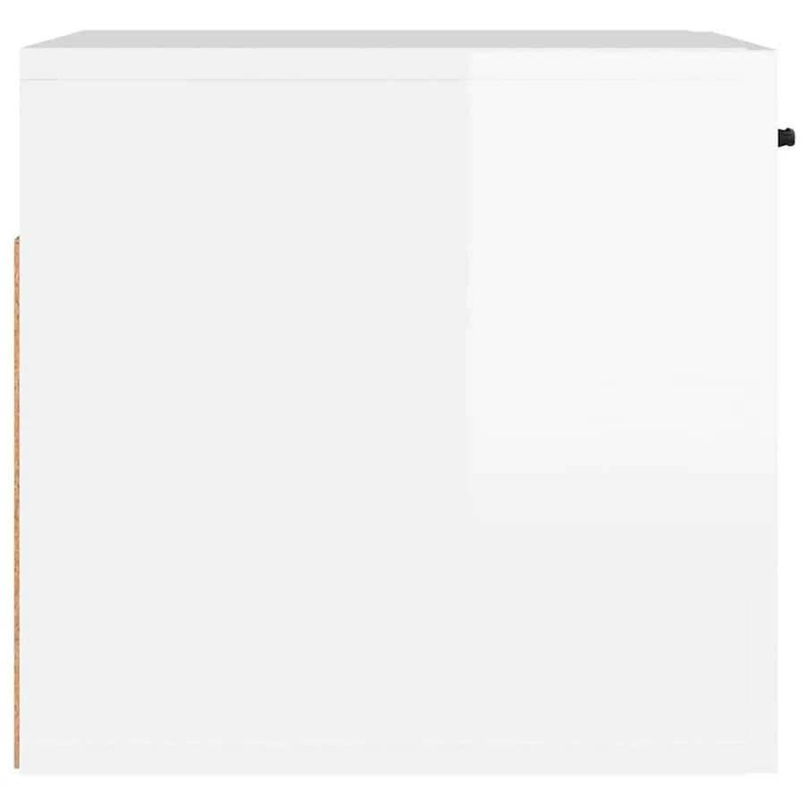 Armoire murale blanc brillant 80x36,5x35 cm bois d'ingénierie - 7
