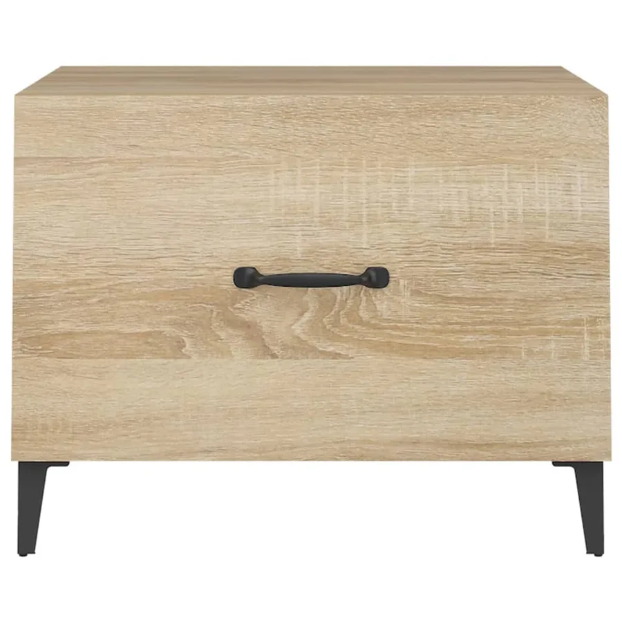 Tables basses avec pieds en métal 2 pcs Chêne sonoma 50x50x40cm - 7