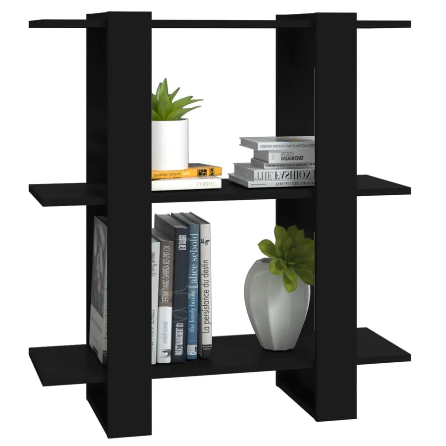 Bibliothèque/Séparateur de pièce Noir 80x30x123,5 cm - 4