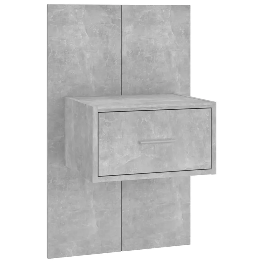 Tables de chevet murales 2 pcs Gris béton - 4